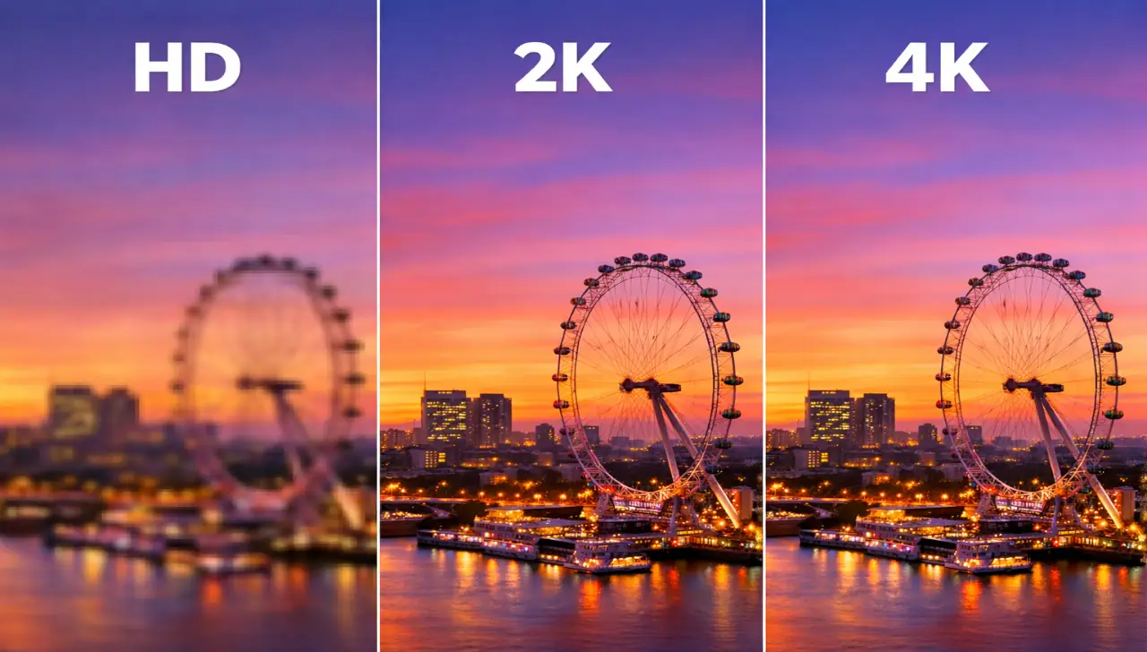 HD vs 2K vs 4K
