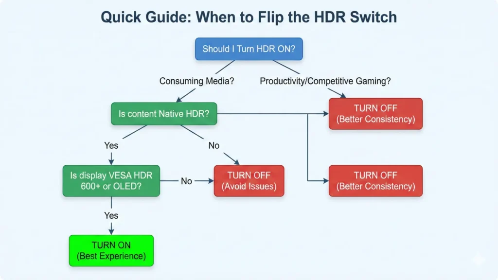 When to Flip HDR Switch